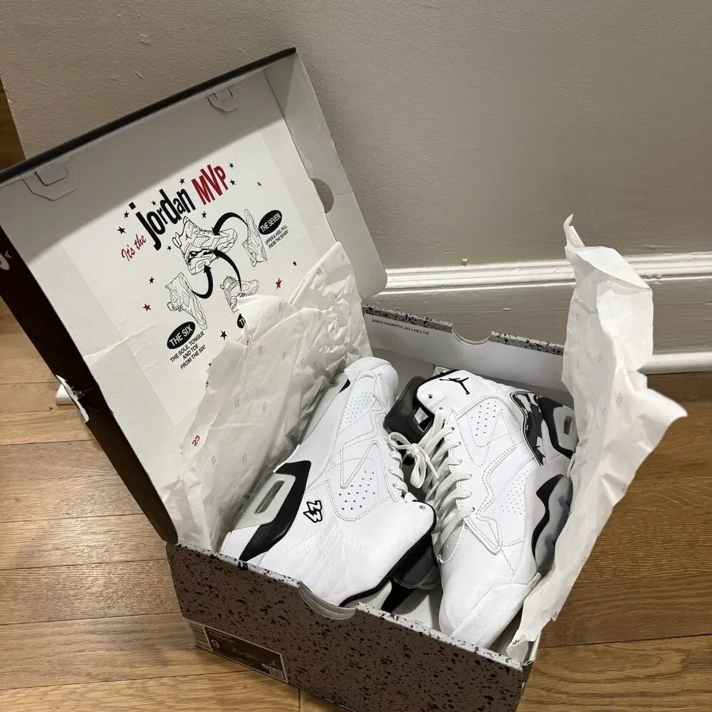 Nike Air Jordan Jumpman MVP White/Black-Off Noir Retro Men Size 9 DZ4475-100
